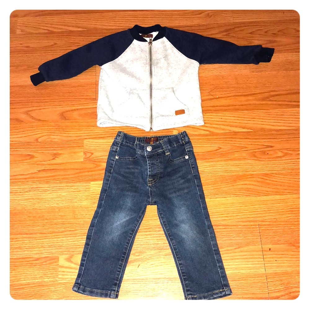 7FOR ALL MANKIND jeans and jacket - Picture 1 of 8